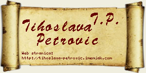 Tihoslava Petrović vizit kartica